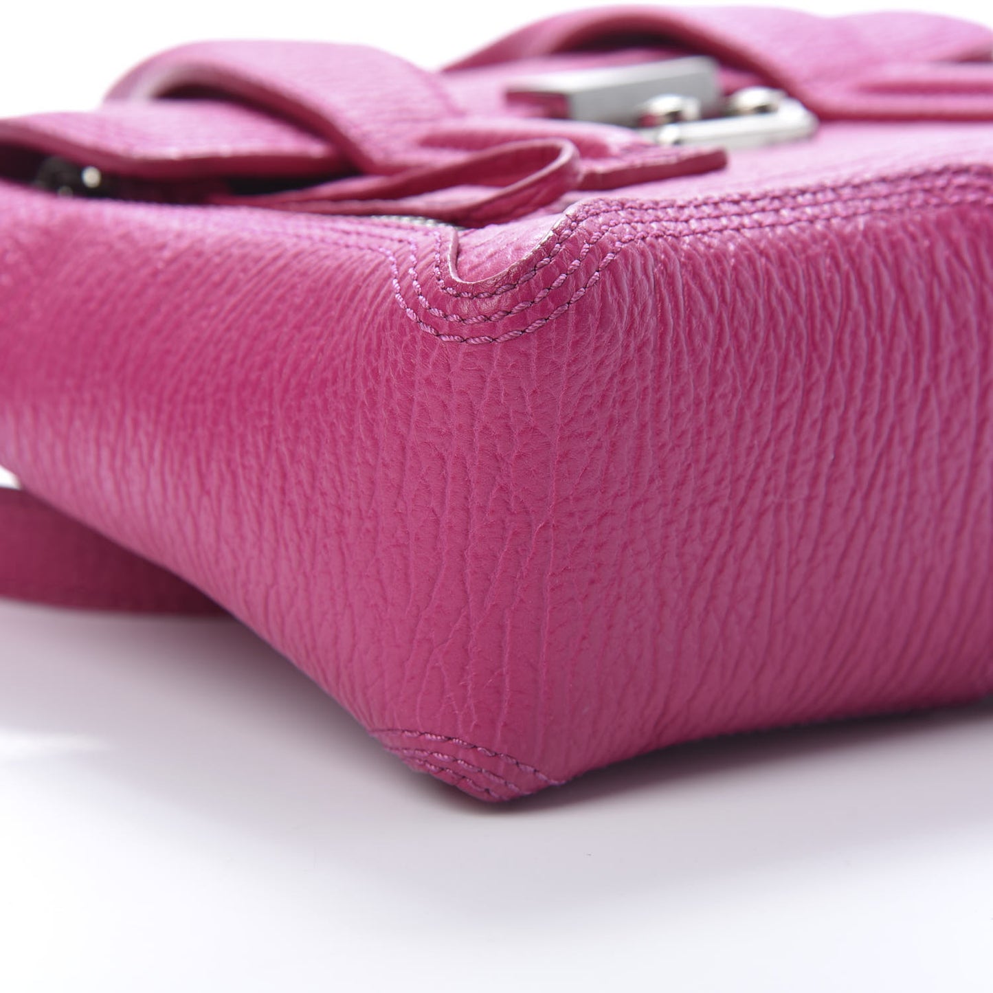 3.1 Textured Calfskin Mini Pashli Satchel Bright Fuchsia