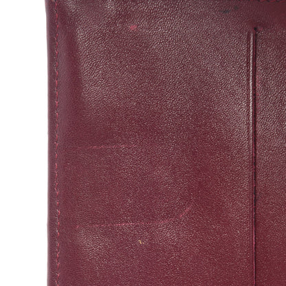 Chanel Patent Quilted Compact French Flap Wallet Dark Red 13 of 13
