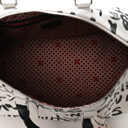 Louis Vuitton Cowhide Damier LV Dynasty Keepall Bandouliere 50 White Black 4 of 8