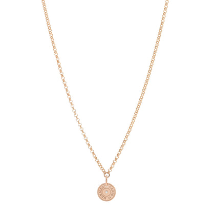 Hermes 18K Rose Gold Diamond Gambade Clou de Selle Necklace 1 of 6