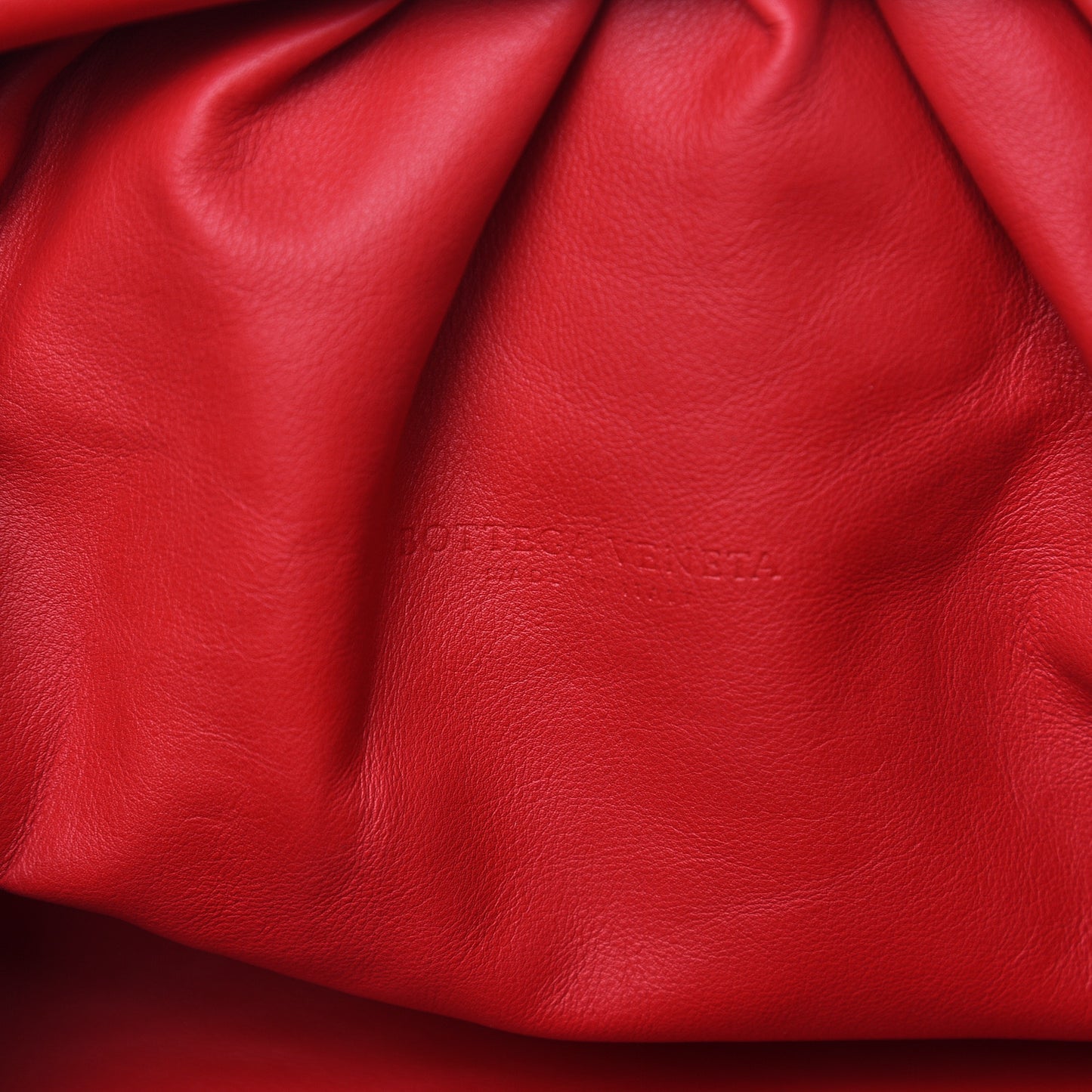Smooth Butter Calf The Pouch Oversized Clutch Bright Red