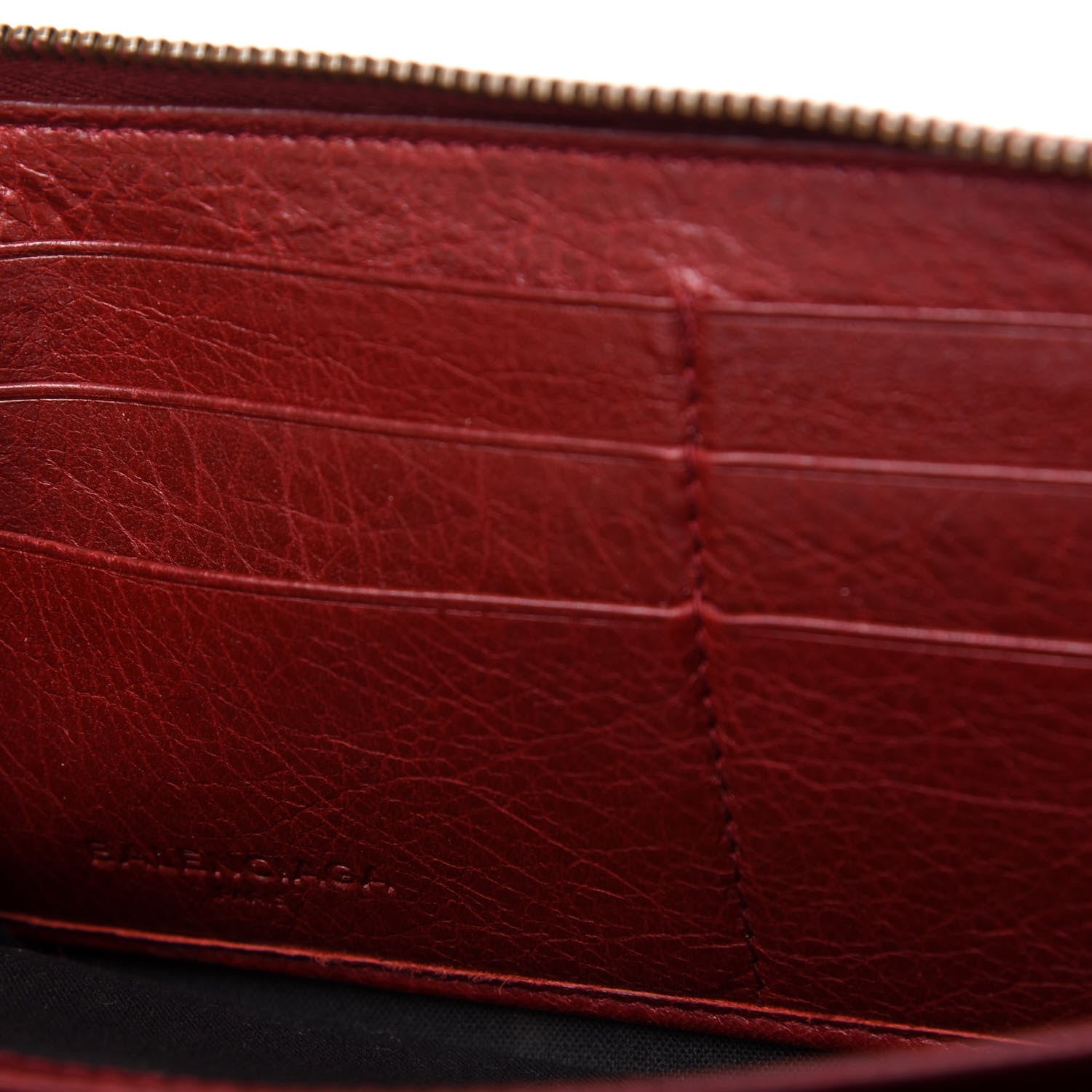 Balenciaga Agneau Classic Hardware Continental Zip Around Wallet Rouge Cerise 6 of 7