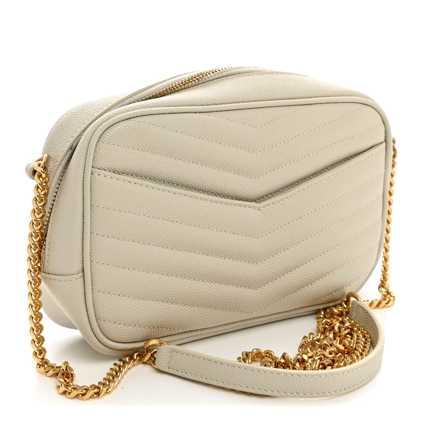 Grain De Poudre Matelasse Monogram Mini Lou Camera Bag Crema Soft