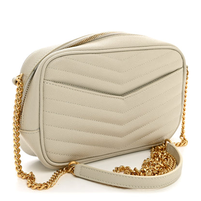 Saint Laurent Grain De Poudre Matelasse Monogram Mini Lou Camera Bag Crema Soft 3 of 10