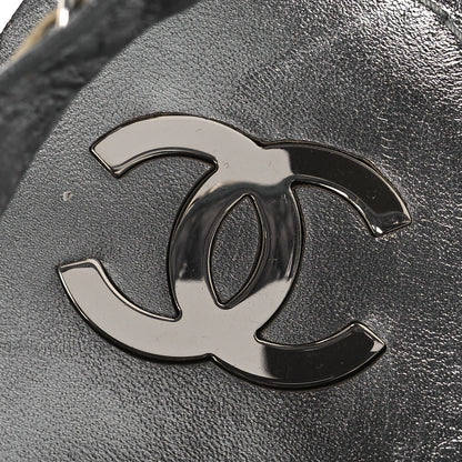 Chanel Metallic Laminated Goatskin Chain Flat Sandals 39 Dark Silver 9 of 12