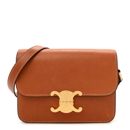 Celine Shiny Calfskin Teen Triomphe Tan 1 of 13