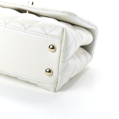 Chanel Iridescent Caviar Quilted Extra Mini Coco Handle Flap Ivory 7 of 10