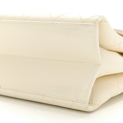 Chanel Lambskin Quilted Coco Luxe Top Handle Flap White 12 of 15