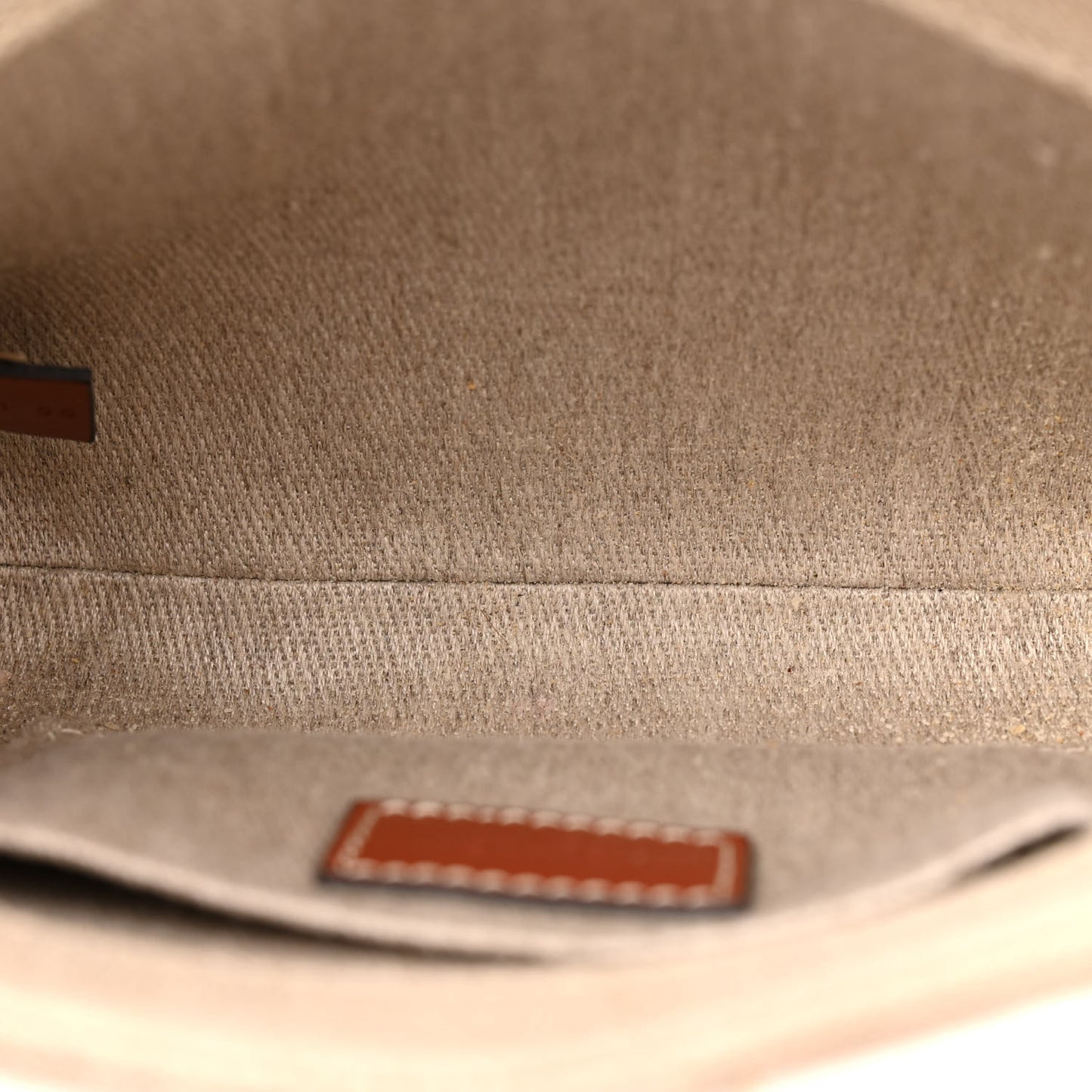 Cotton Calfskin Mini Woody Ribbon Tote White Brown