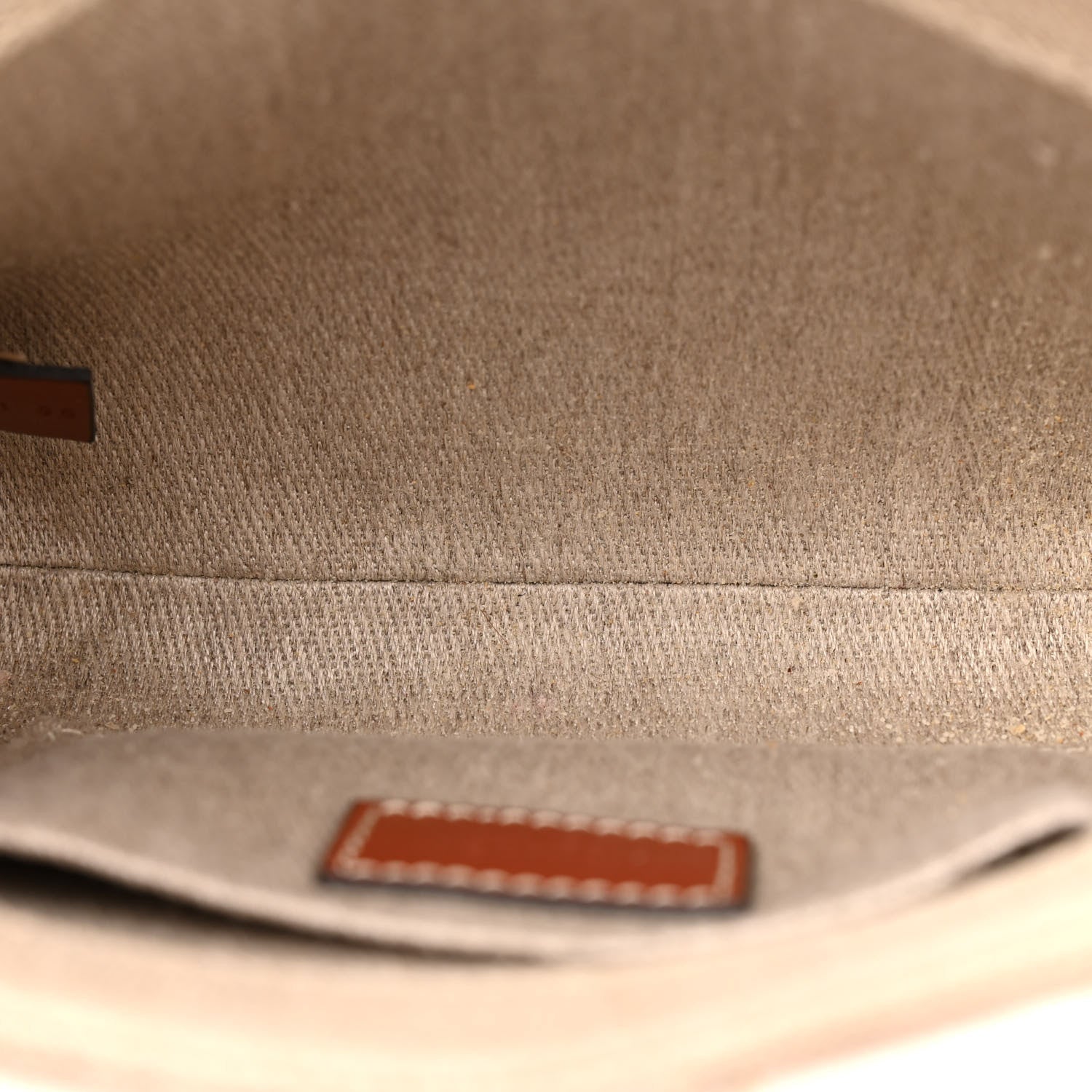 Chloe Cotton Calfskin Mini Woody Ribbon Tote White Brown 5 of 14