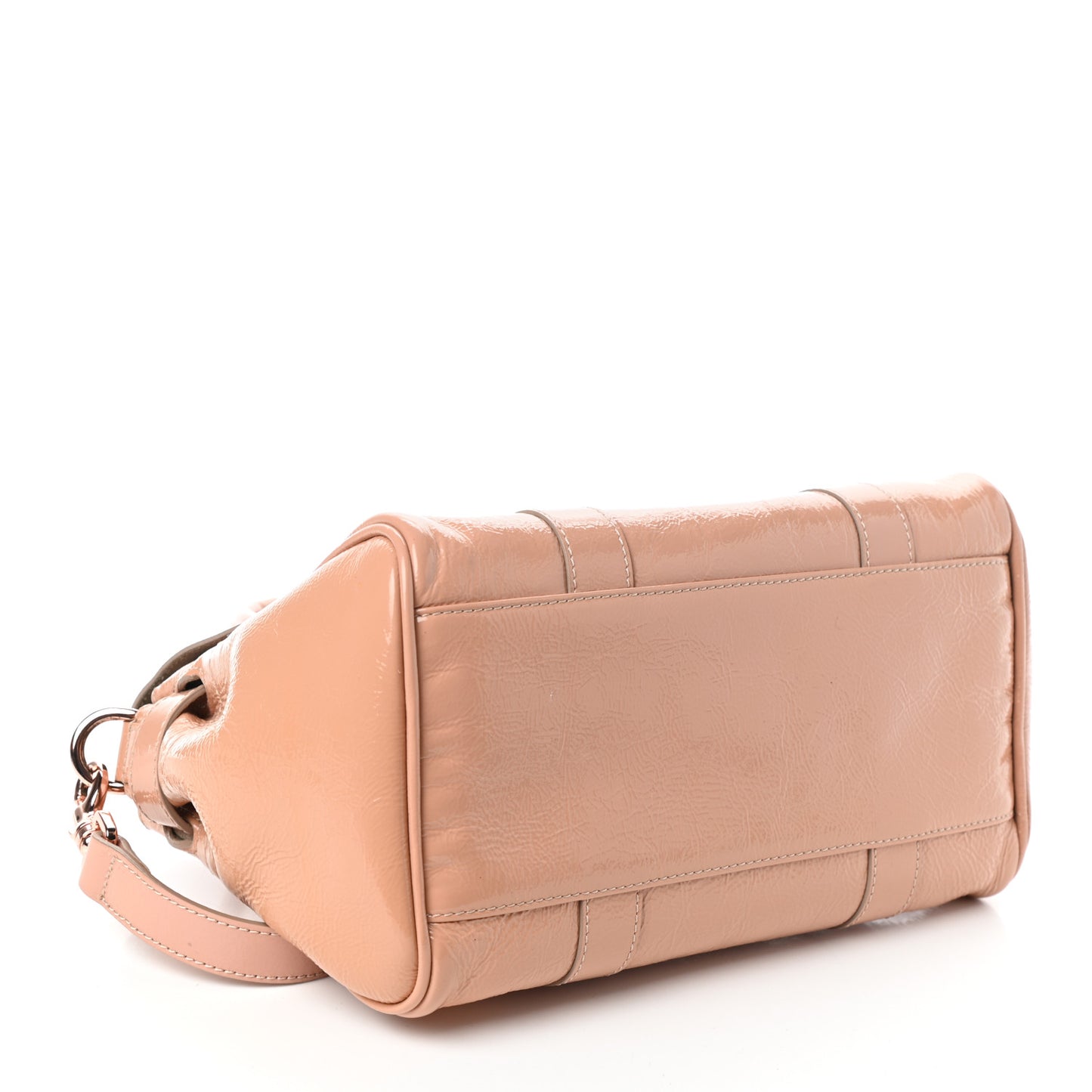 Wrinkled Patent Small Bayswater Plaster Pink