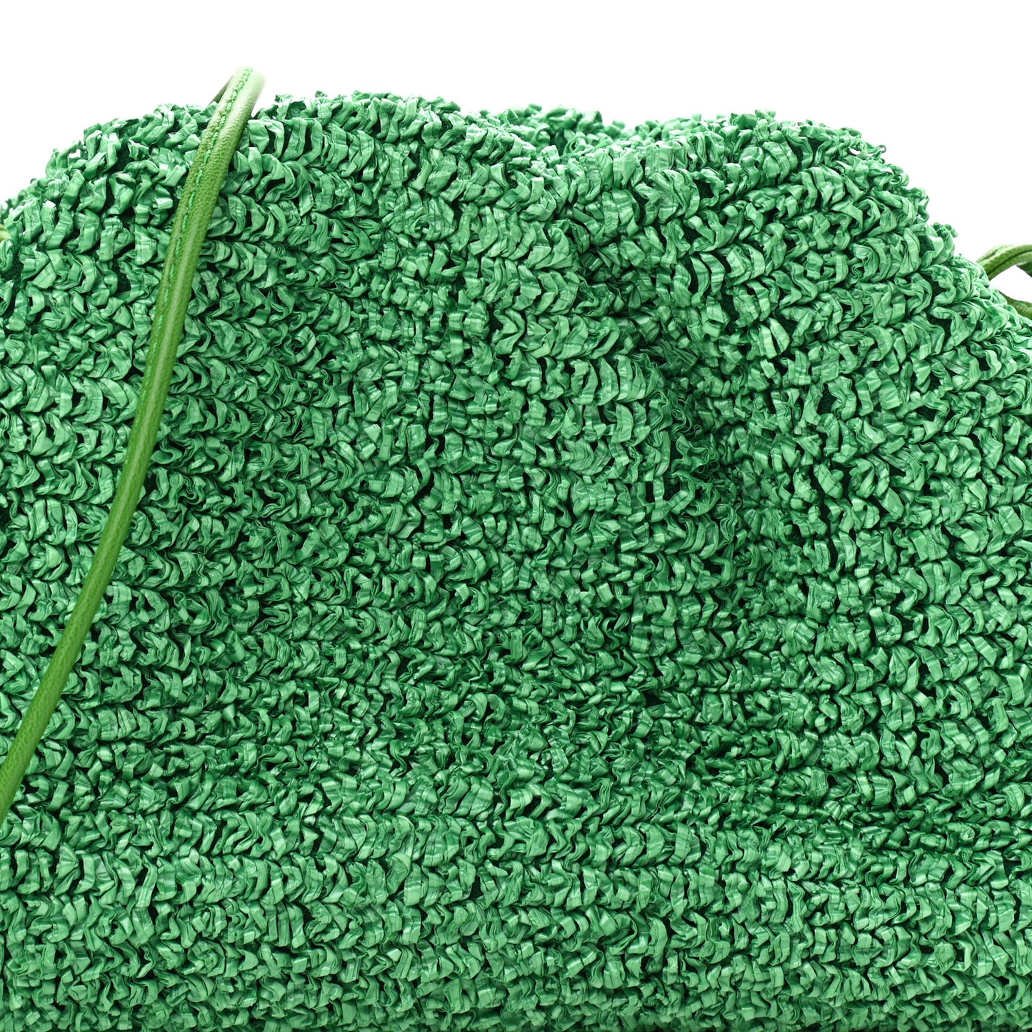 Boucle Curly Raffia The Mini Pouch Parakeet