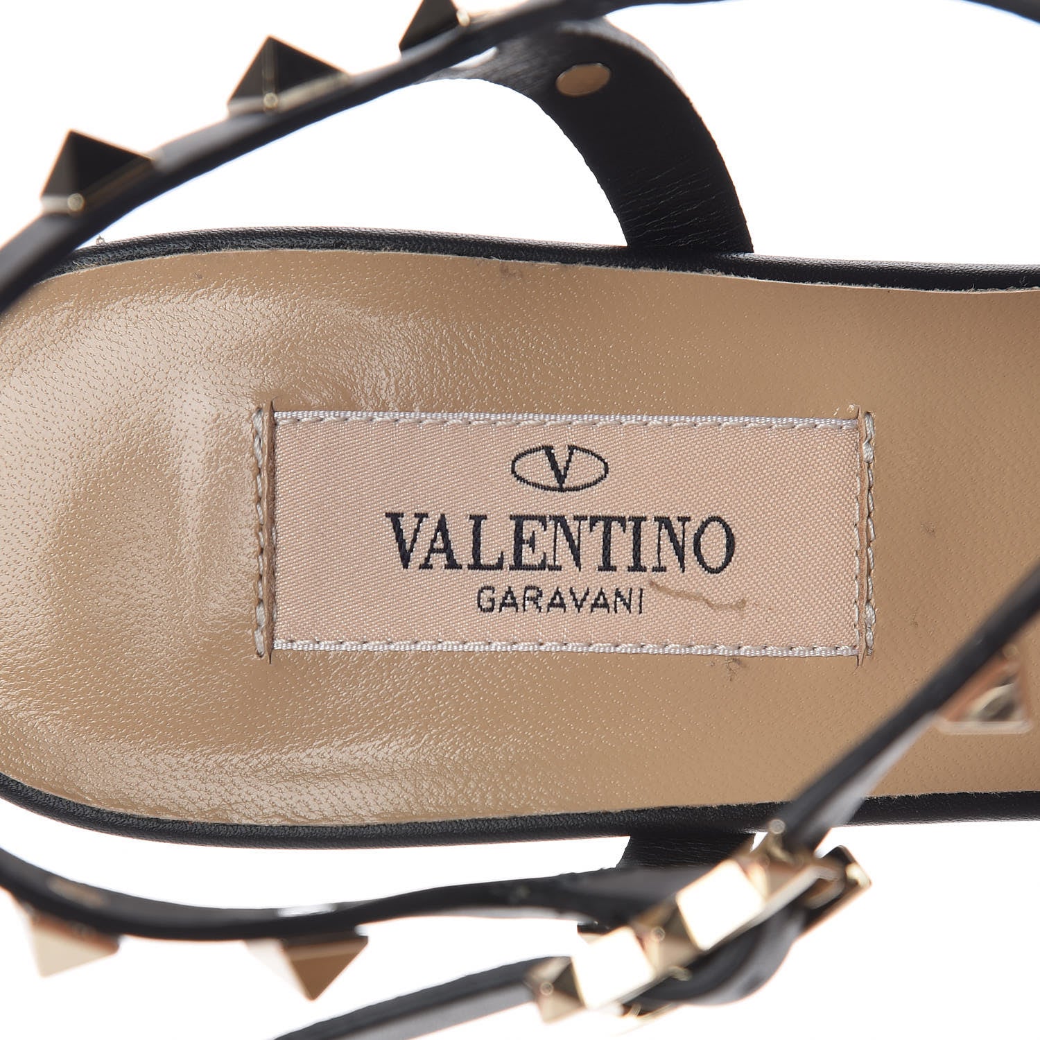 Valentino Garavani Calfskin Rockstud 60mm City Sandals 37.5 Black 5 of 9