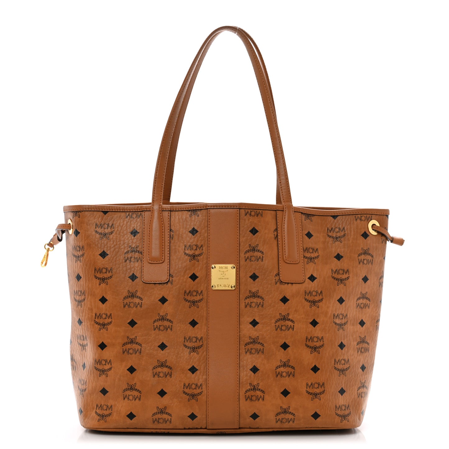 Visetos Medium Liz Reversible Shopper Tote Cognac
