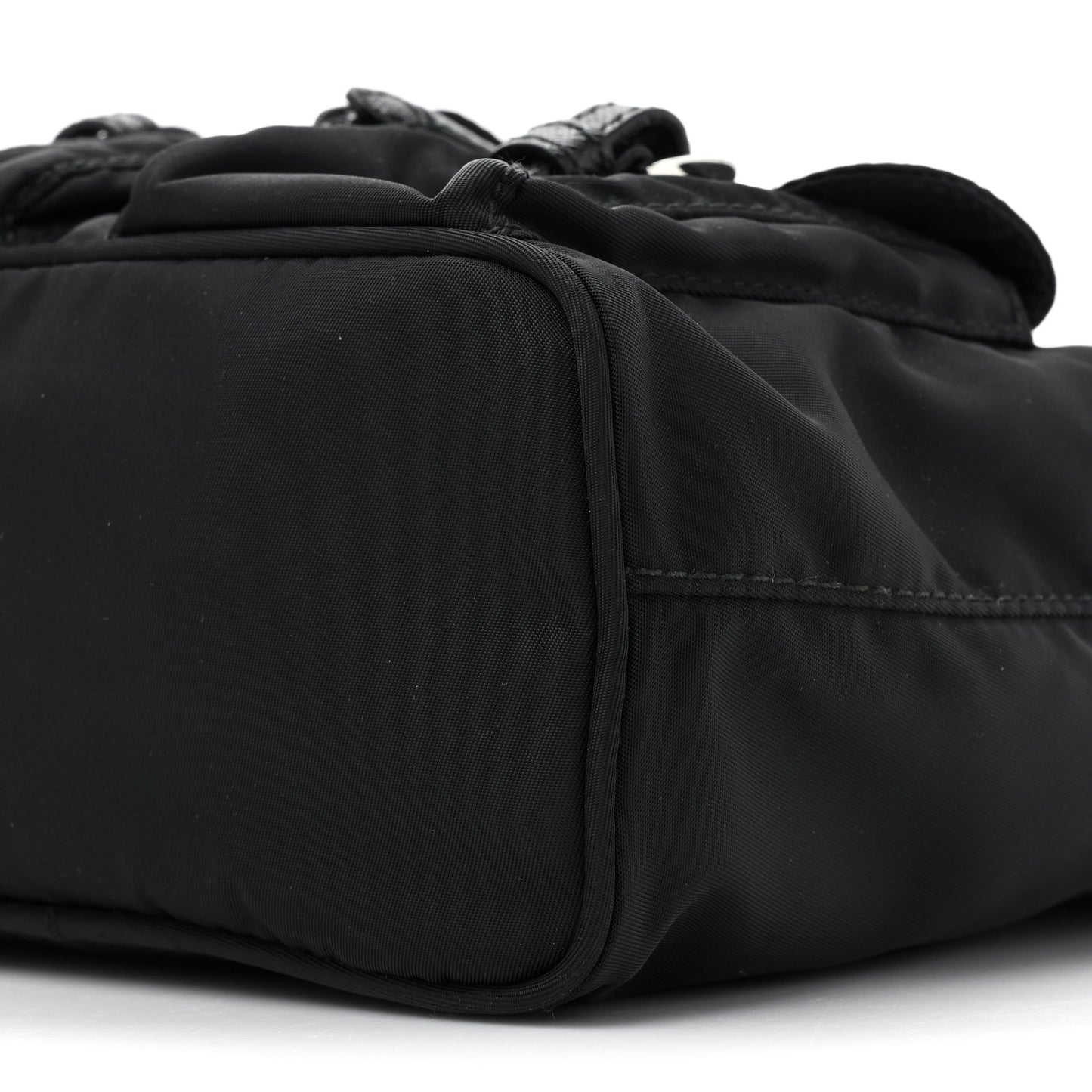 Nylon Vela Mini Crossbody Backpack Black