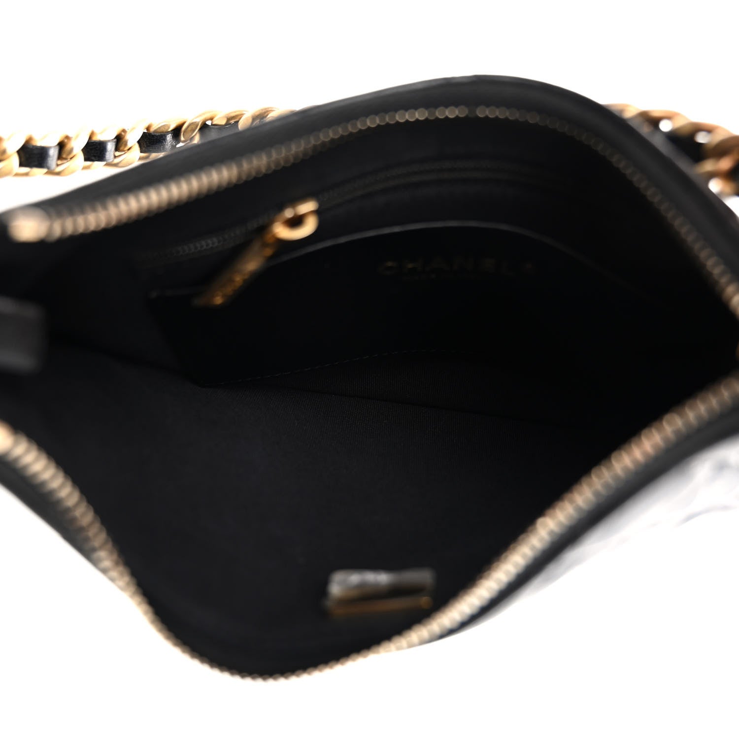 Chanel Shiny Crumpled Lambskin Quilted Trendy Chain Around Hobo Black 5 of 10