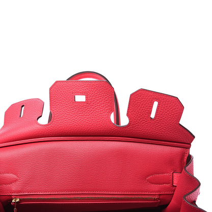 Hermes Taurillon Clemence Birkin 30 Rose Extreme 21 of 29