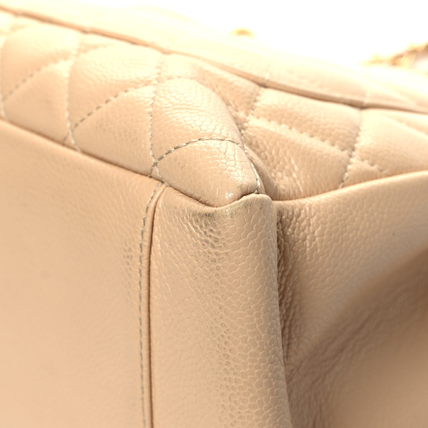 Chanel Caviar Quilted Grand Shopping Tote GST Beige Clair 13 of 15