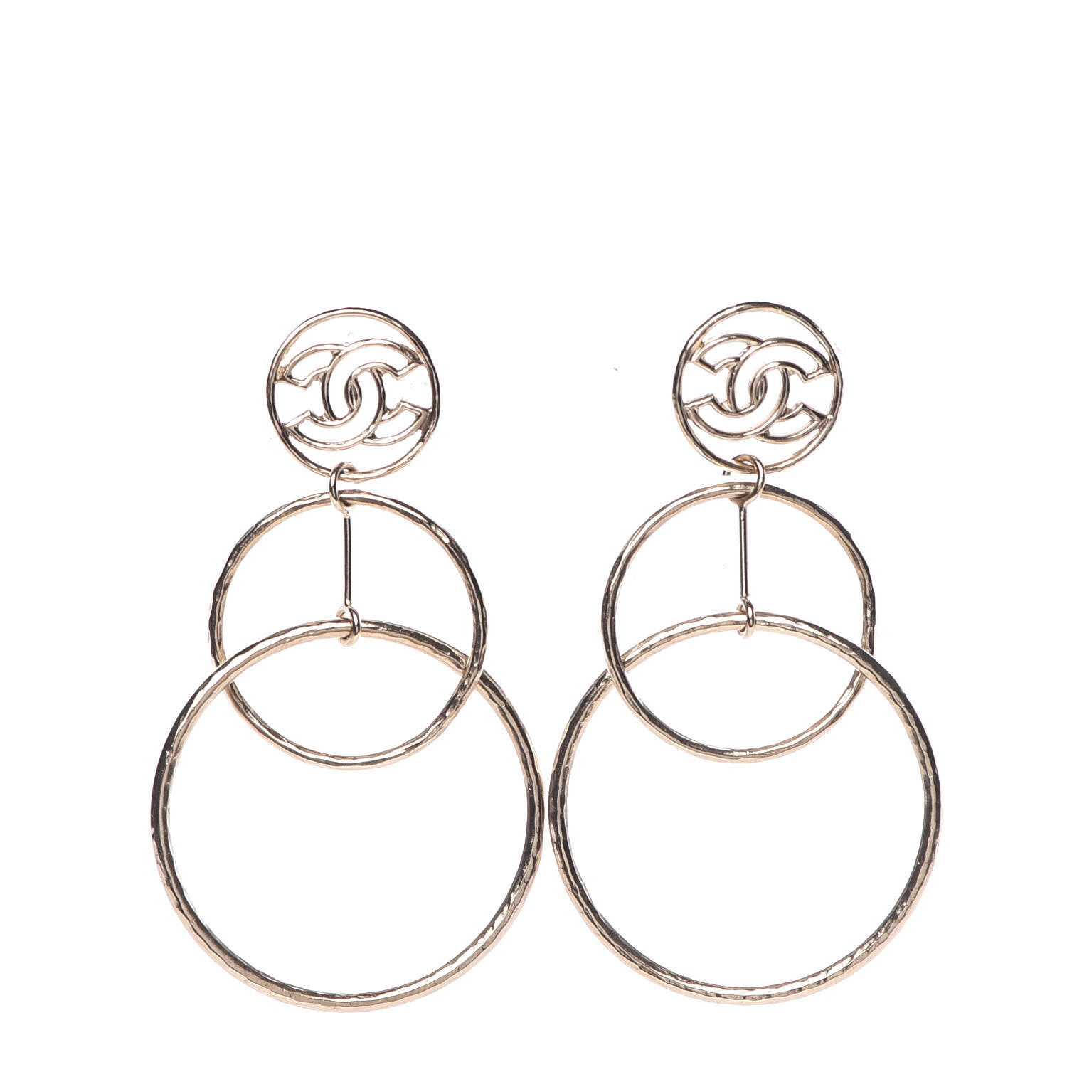 Chanel Hoop Cuba CC Earrings Gold 1 of 3