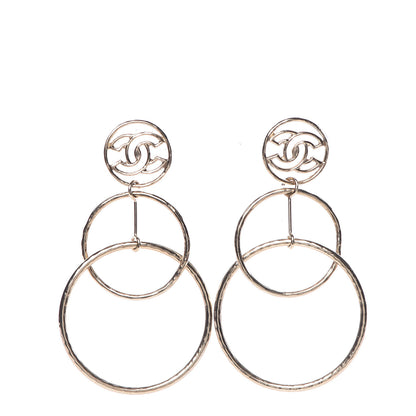 Chanel Hoop Cuba CC Earrings Gold 1 of 3