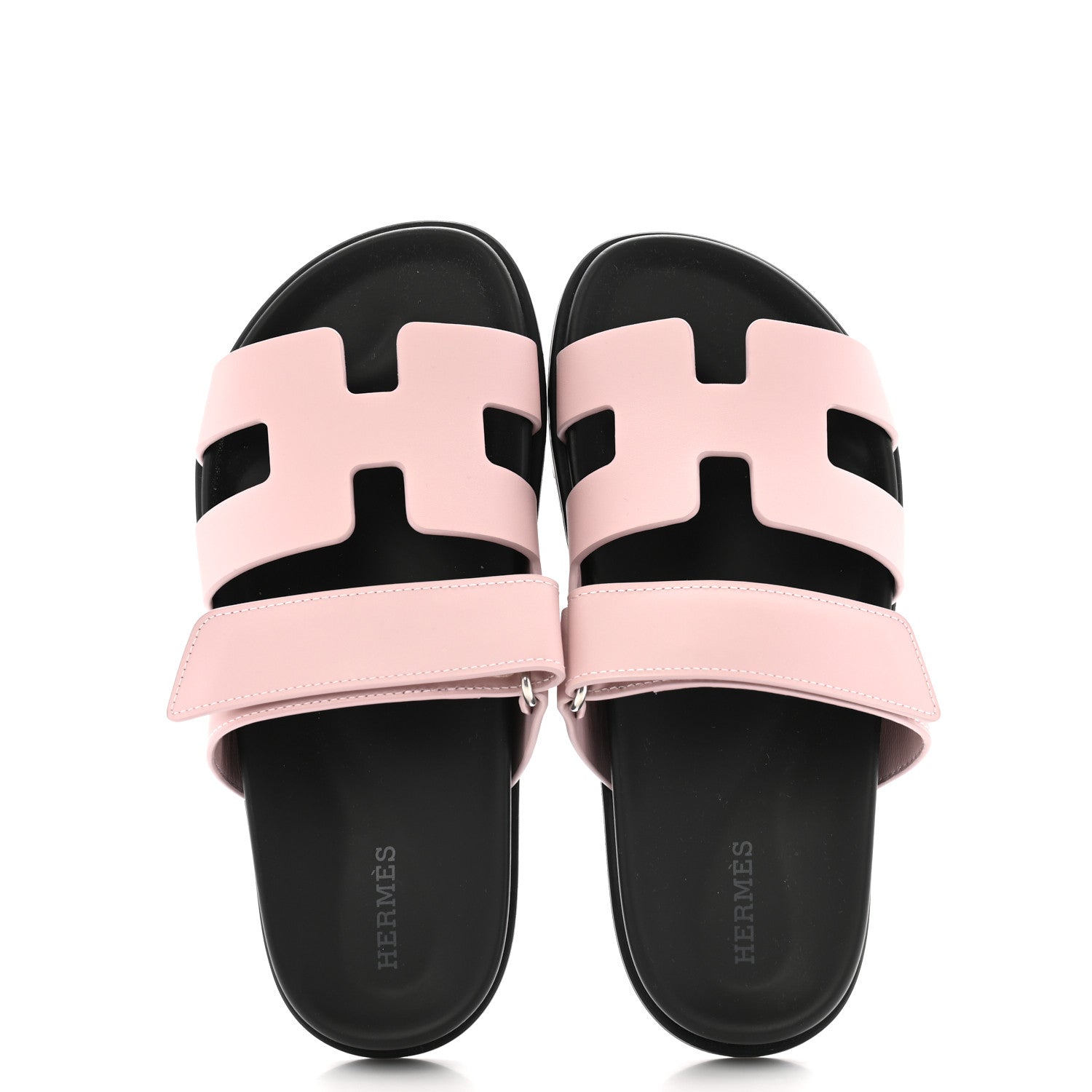 Hermes Calfskin Womens Chypre Sandals 36.5 Rose Cancan 2 of 10