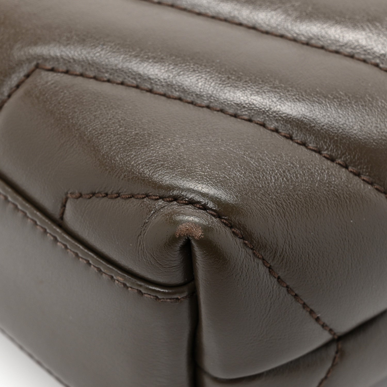 Saint Laurent Calfskin Y Quilted Monogram Toy Loulou Crossbody Bag Military Olive 16 of 18