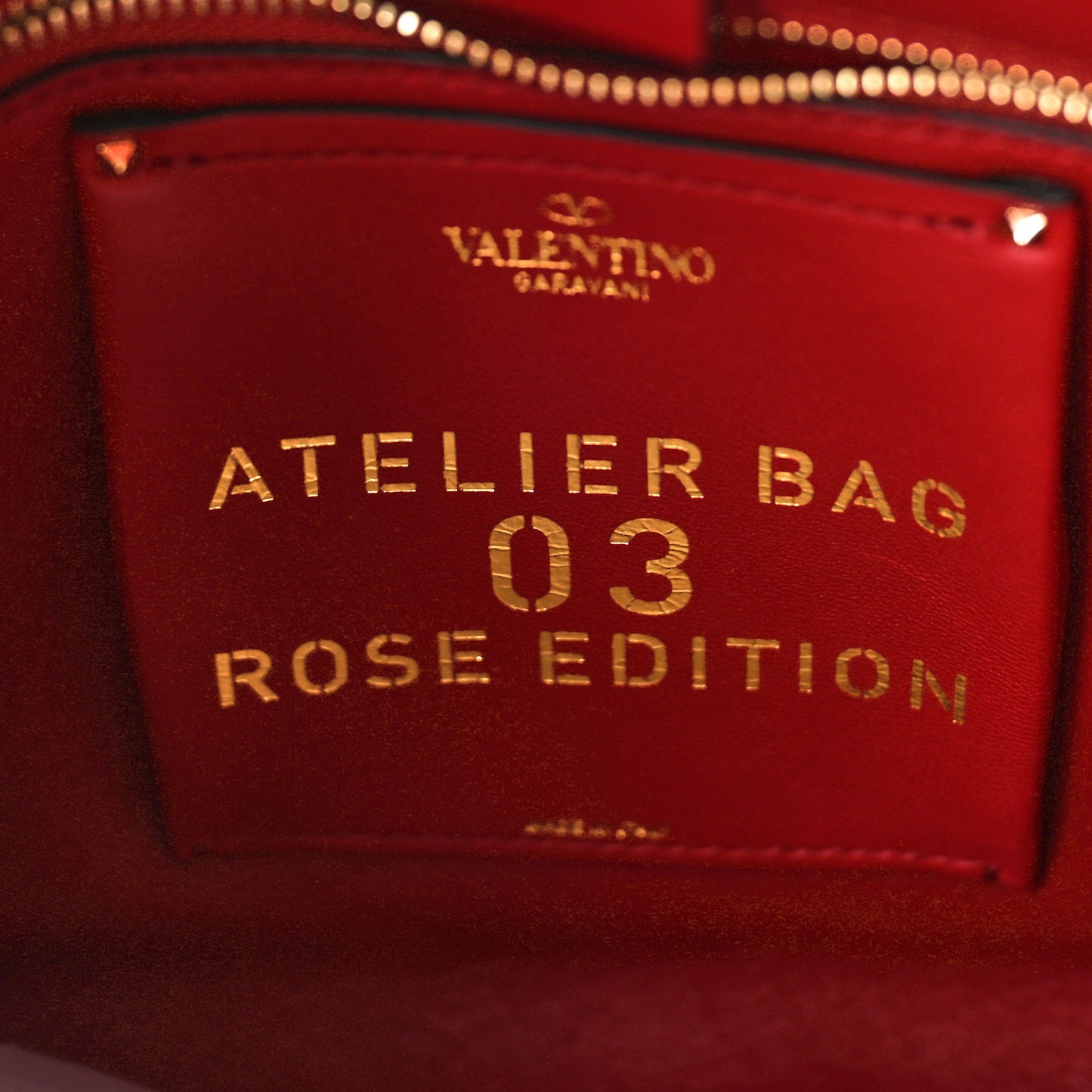 Nappa Atelier 03 Rose Edition Small Hobo Rosso Valentino