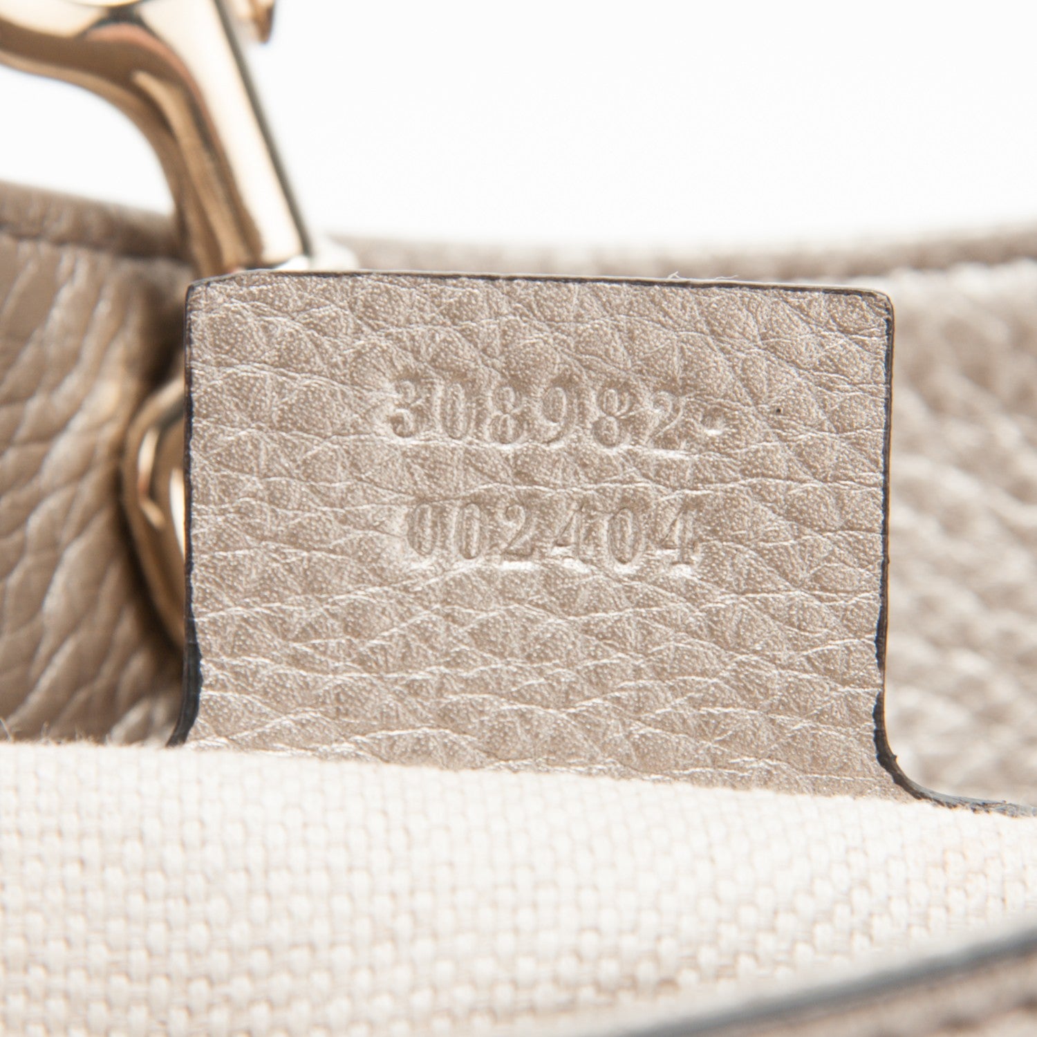 Gucci Metallic Pebbled Calfskin Medium Soho Chain Shoulder Bag Golden Beige 8 of 8