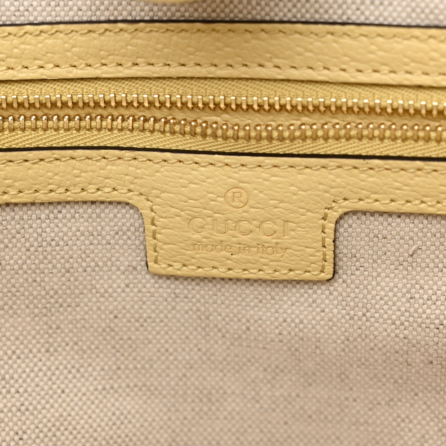 Monogram Jumbo GG Textured Dollar Calfskin Medium Ophidia Shopping Tote Beige Banana