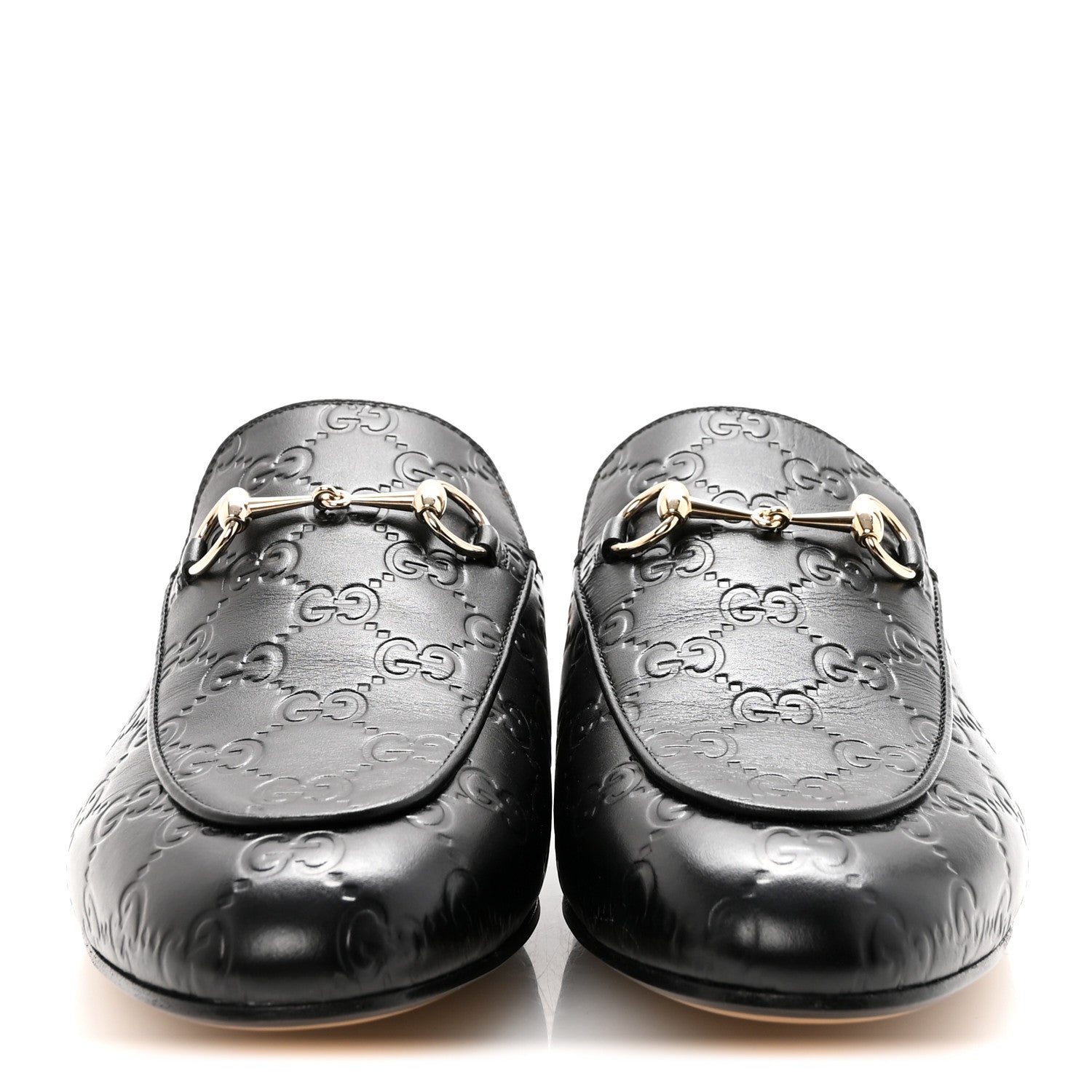 Gucci Glamour Calfskin Guccissima Womens Princetown Slippers 40 Black 3 of 10