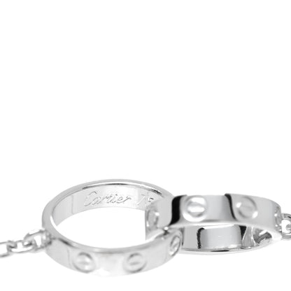 Cartier 18K White Gold Interlocking LOVE Necklace 5 of 6