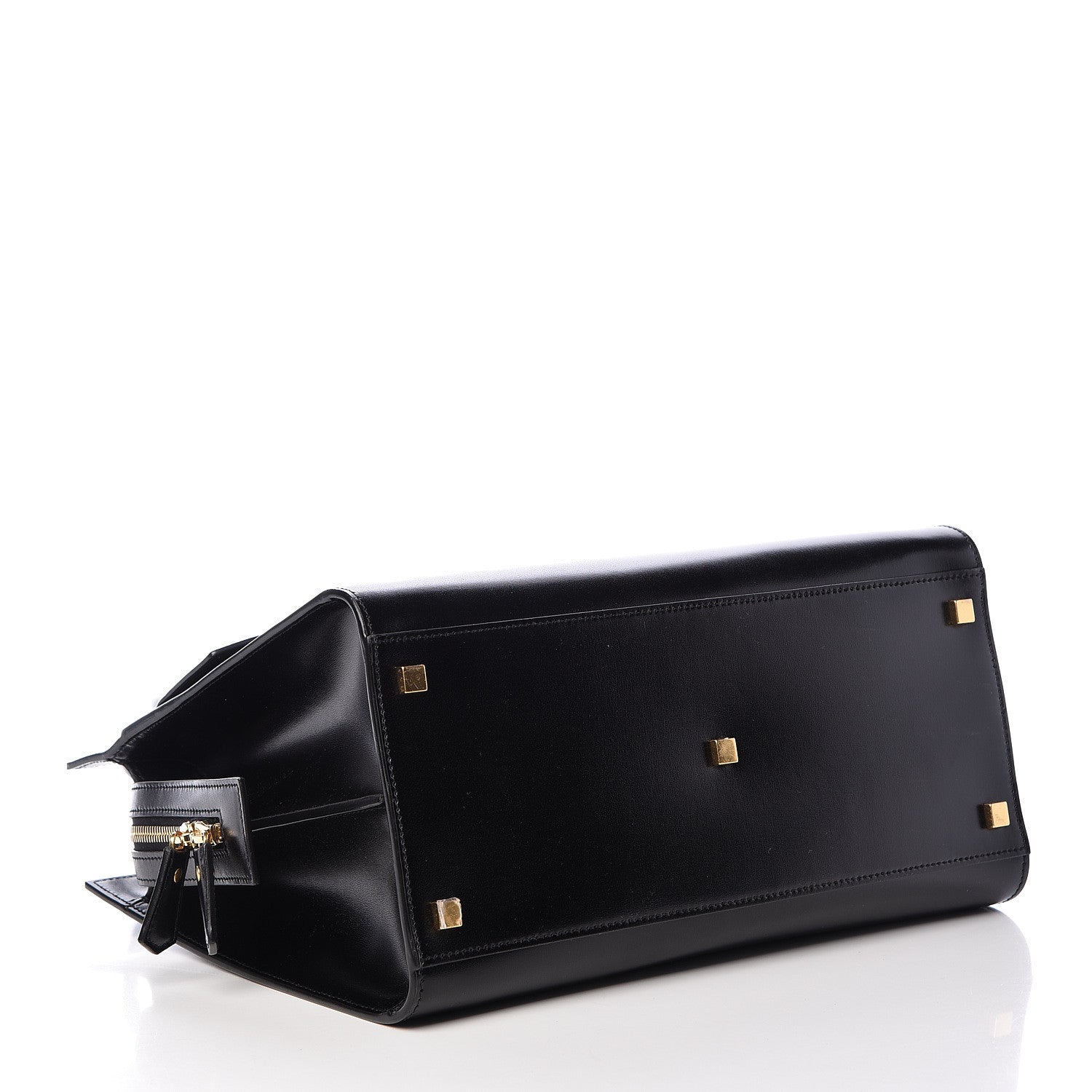 Saint Laurent Shiny Calfskin Medium Uptown Tote Black 4 of 11