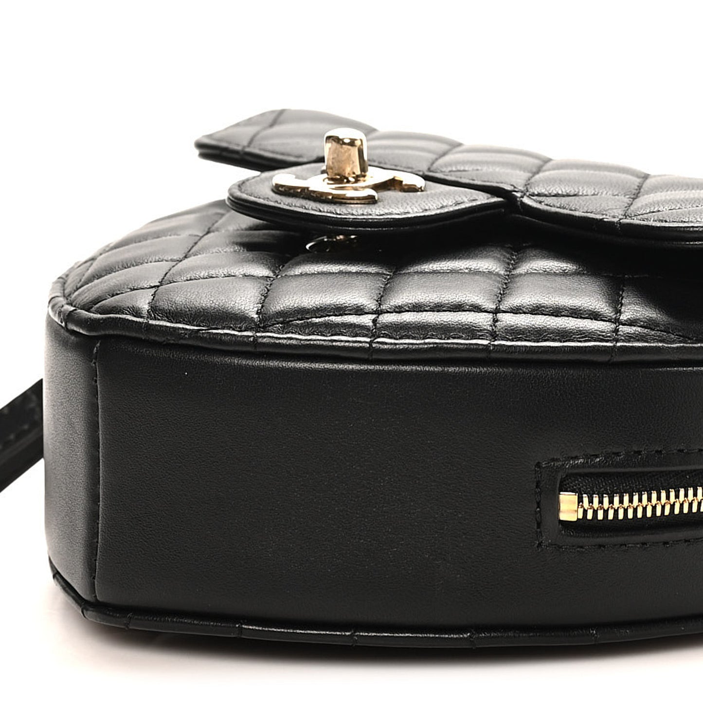 Lambskin Quilted CC In Love Heart Bag Black
