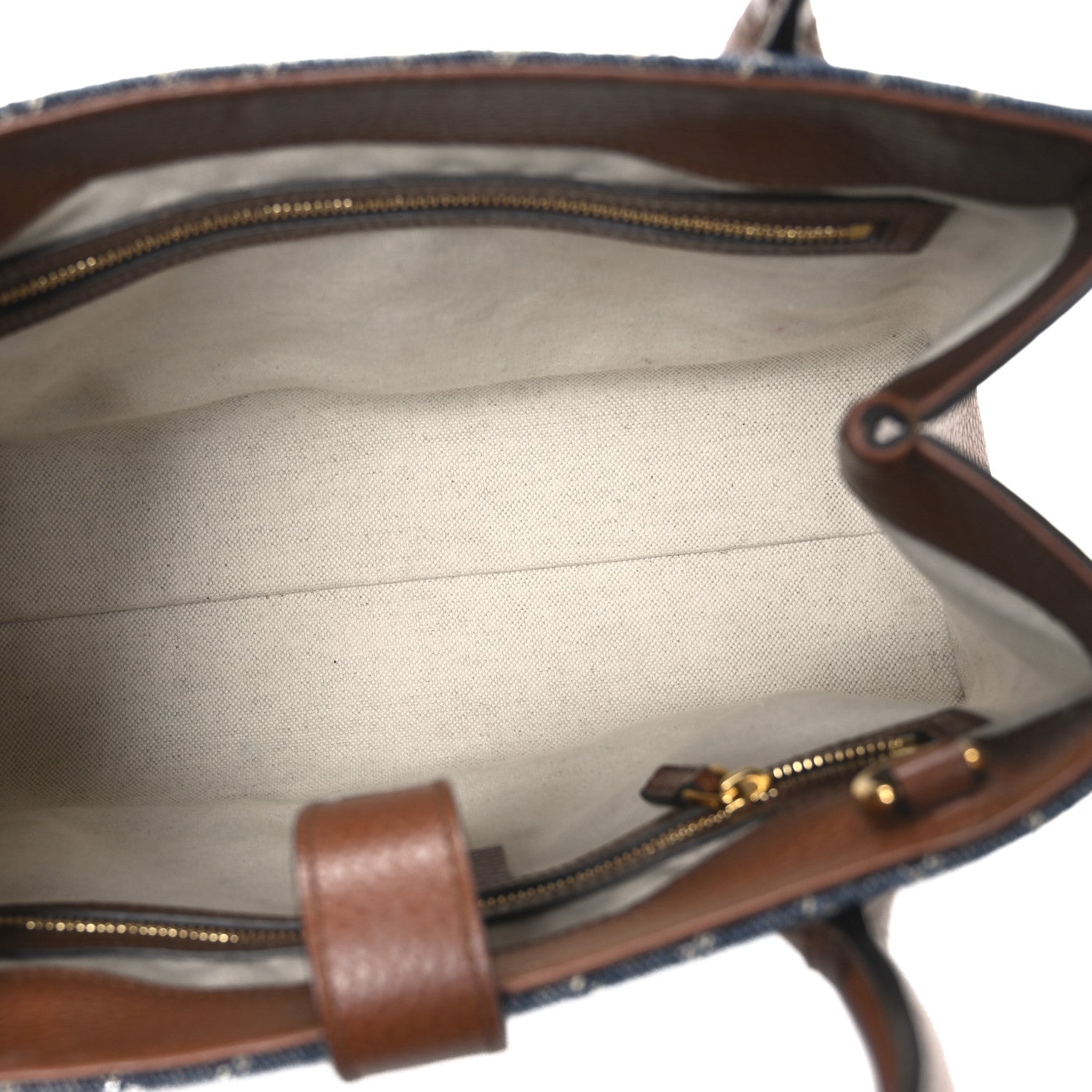 Gucci New Denim GG Monogram Dollar Calfskin Medium Jackie 1961 Tote Blue Tea Cuir Epilog 5 of 10