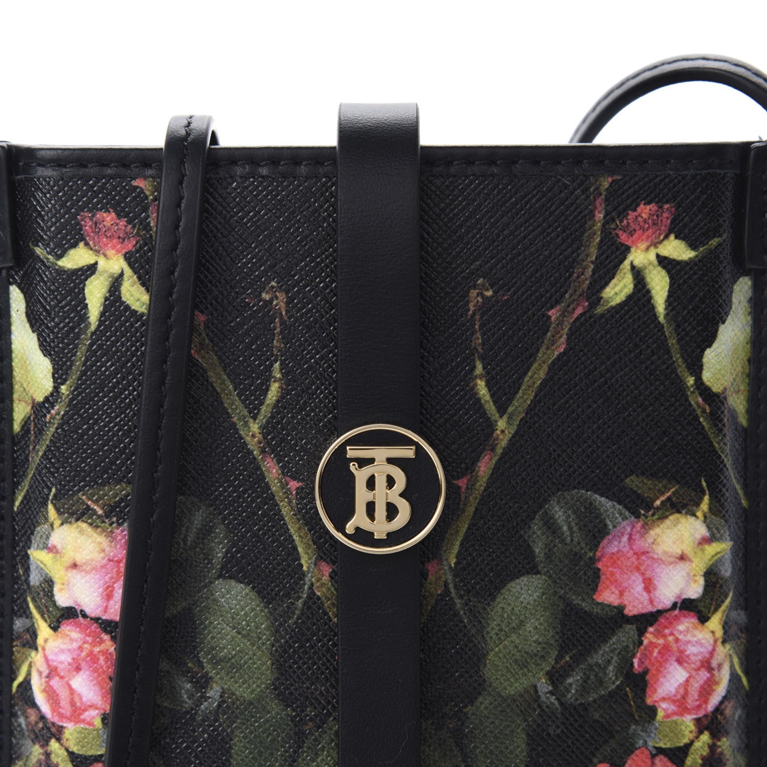 Burberry E-Canvas Rose Print Anne Phone Case With Strap Black 9 of 9