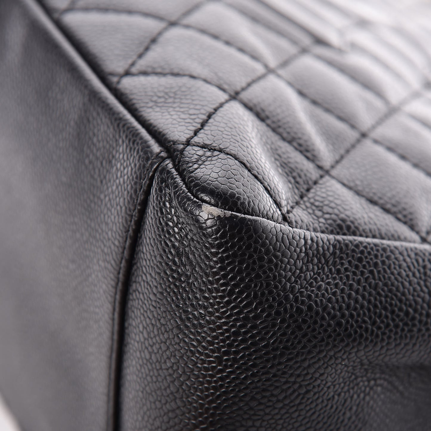 Caviar Quilted Grand Shopping Tote GST Black