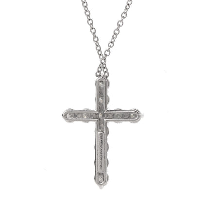 Tiffany Platinum Diamond Medium Cross Pendant Necklace 6 of 6