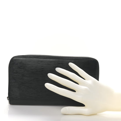 Louis Vuitton Epi Zippy Organizer Wallet Black 2 of 8