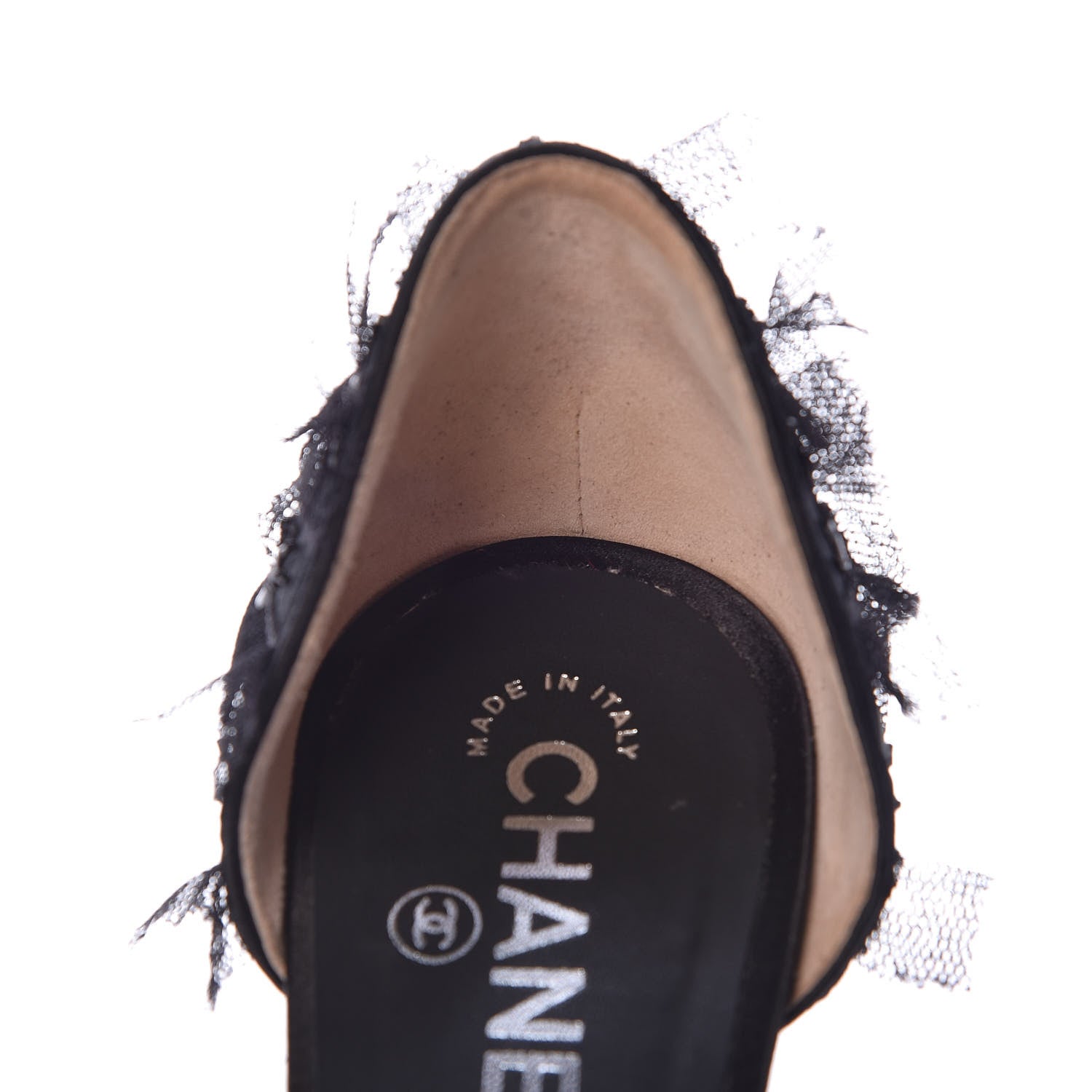 Chanel Mesh Open Toe CC Pumps 41 Black 9 of 11