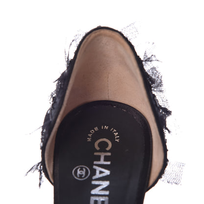 Chanel Mesh Open Toe CC Pumps 41 Black 9 of 11