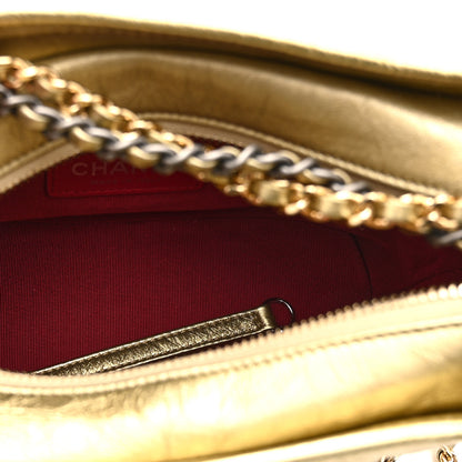 Chanel Metallic Aged Calfskin Quilted Small Gabrielle Hobo Gold 5 of 10