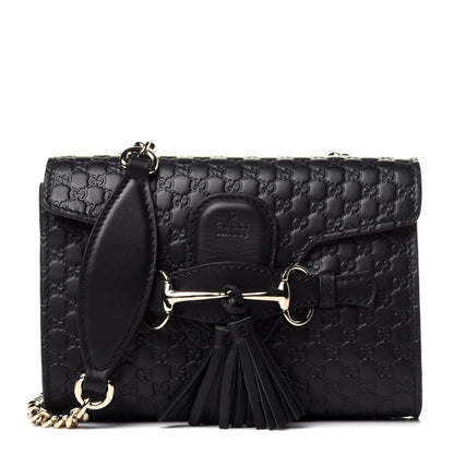 Gucci Microguccissima Mini Emily Shoulder Bag Black 1 of 12