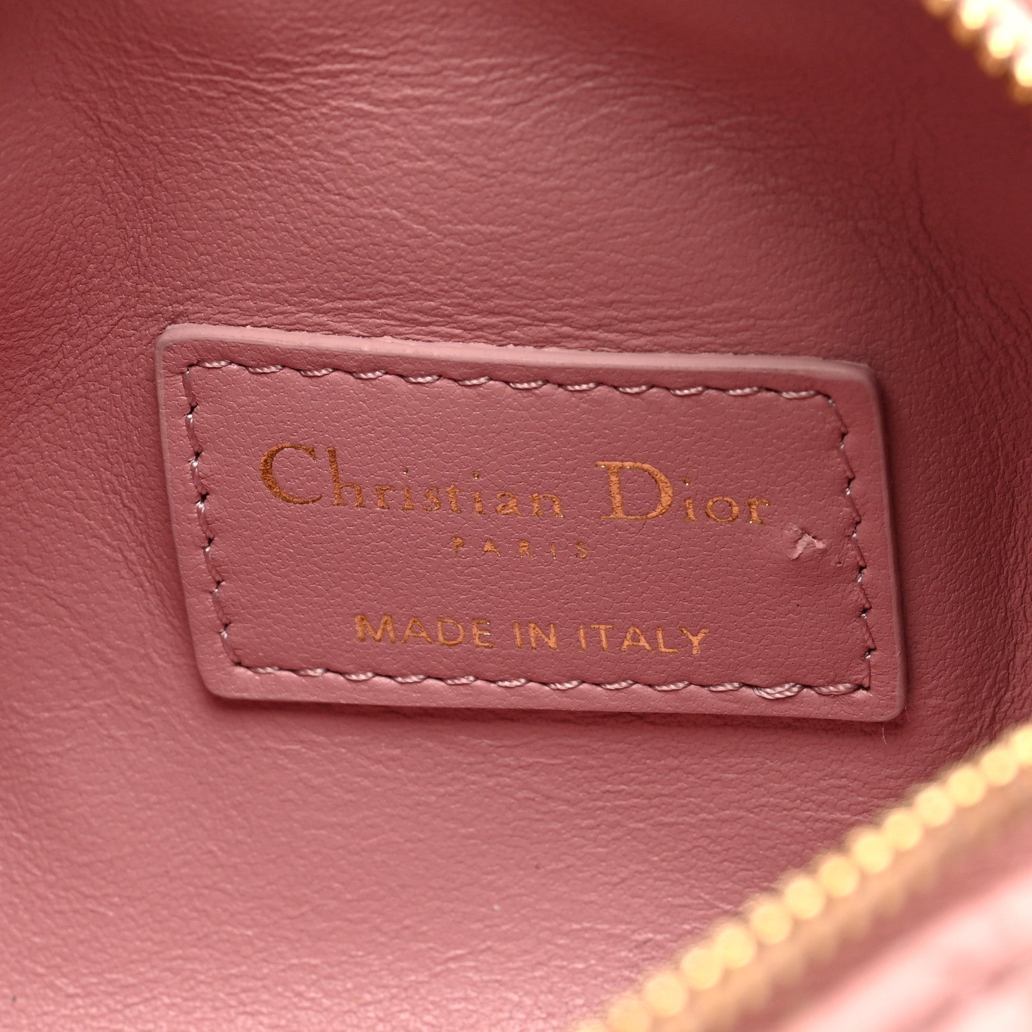 Christian Dior Calfskin Macrocannage Small Diortravel Nomad Pouch Old Rose 6 of 7