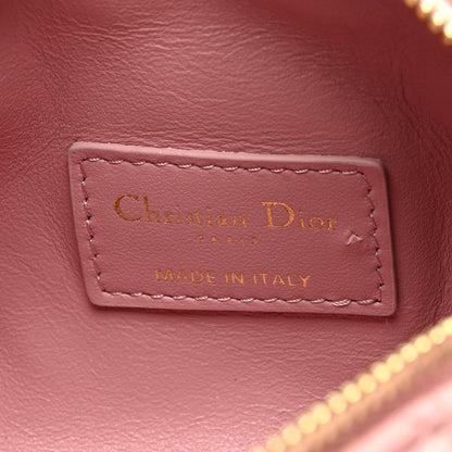 Christian Dior Calfskin Macrocannage Small Diortravel Nomad Pouch Old Rose 6 of 7