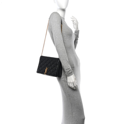 Saint Laurent Lambskin Quilted Mini Becky Chain Bag Black 2 of 11
