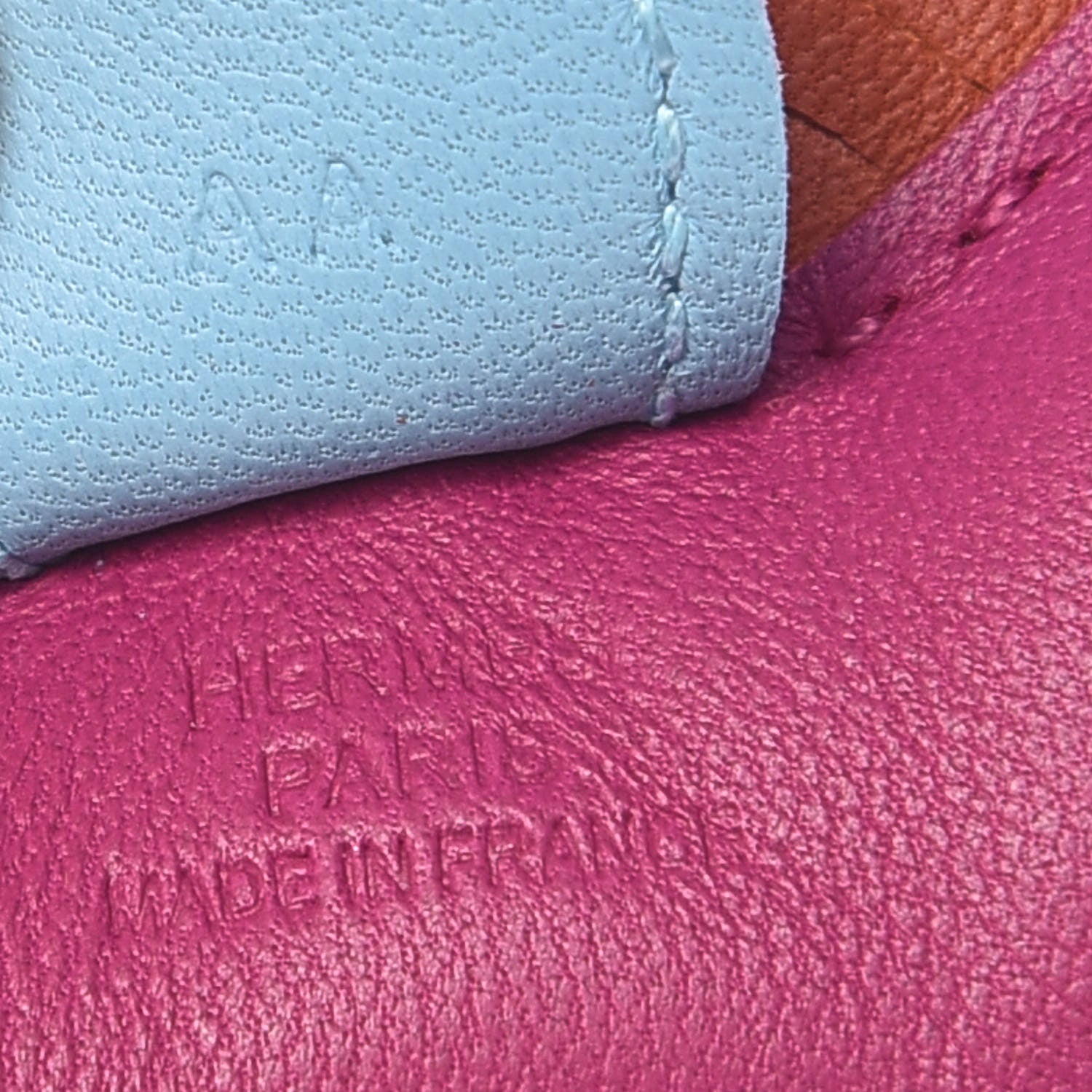 Hermes Milo Lambskin Grigri Rodeo Horse Bag Charm PM Rose Pourpre Cornaline Celeste 3 of 4