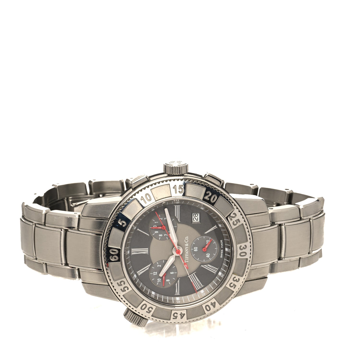 Stainless Steel 42mm Mark T-57 Chronograph Quartz Watch Grey