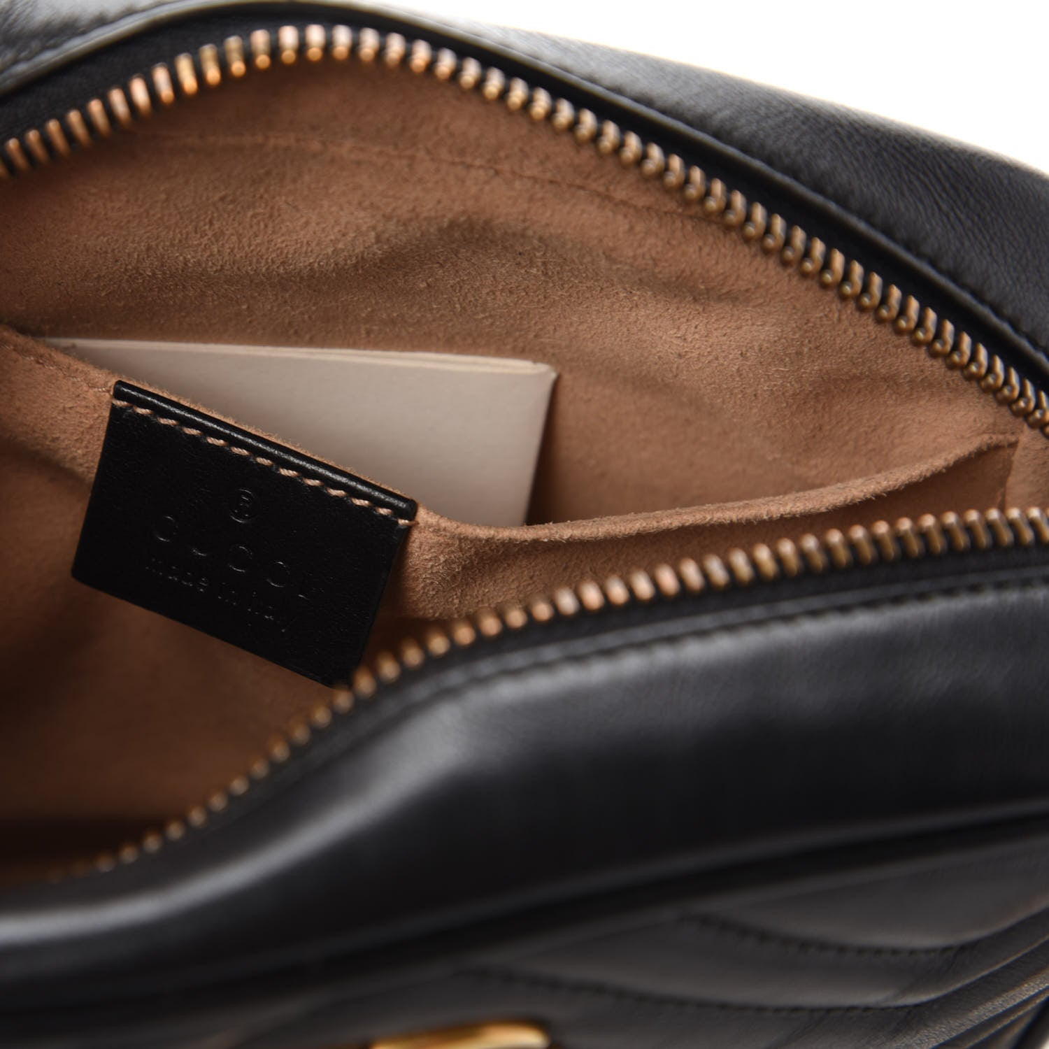 Gucci Calfskin Matelasse Mini GG Marmont Chain Shoulder Bag Black 8 of 10