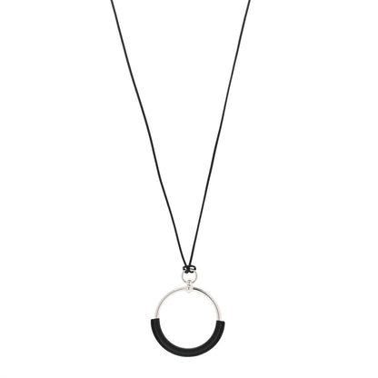 Hermes Swift Grand Loop Pendant Necklace Black 1 of 7