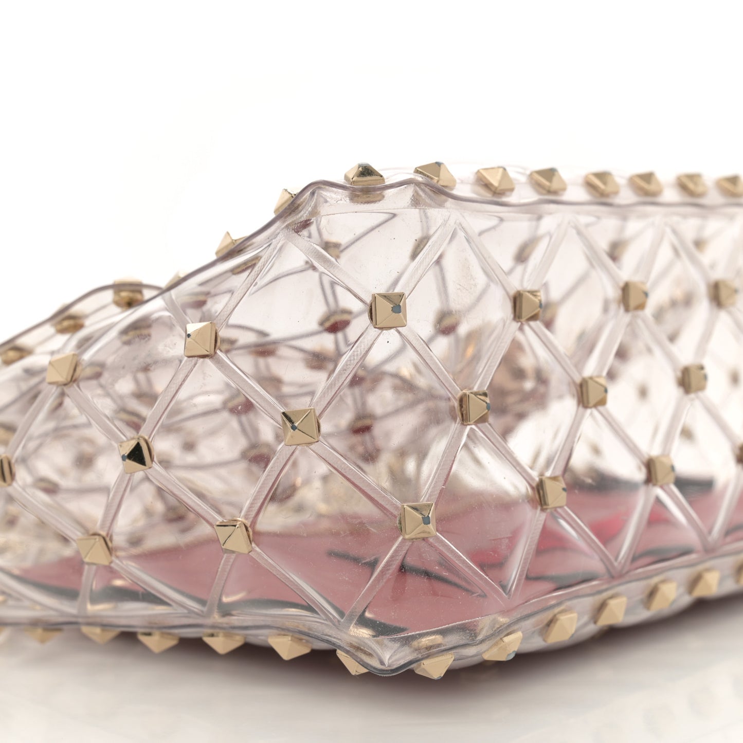 PVC Medium Rockstud Spike Shoulder Bag